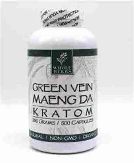 Picture of WHOLEHERBS KRATOM CAPSULES 300G 500CT - GREEN VEIN MAENG DA
