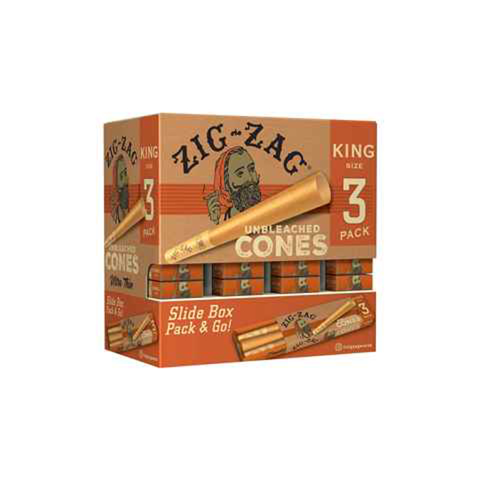 Picture of Zig-Zag Unbleached Cones King Size 24x3CT