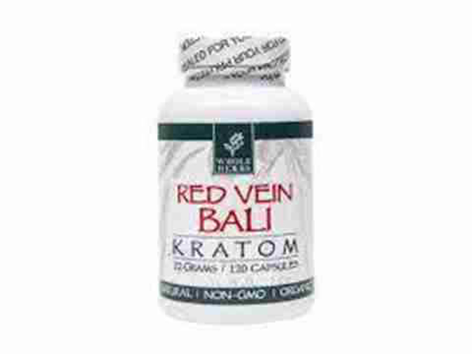 Picture of WHOLEHERBS KRATOM CAPSULES 72G 120CT - RED VEIN BALI