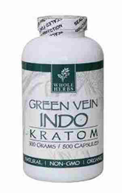Picture of WHOLEHERBS KRATOM CAPSULES 300G 500CT - GREEN VEIN INDO