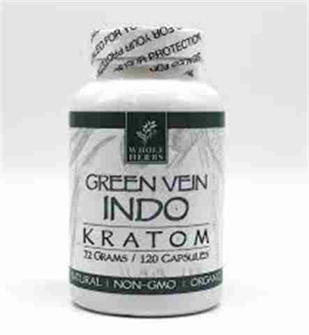 Picture of WHOLEHERBS KRATOM CAPSULES 72G 120CT - GREEN VEIN INDO