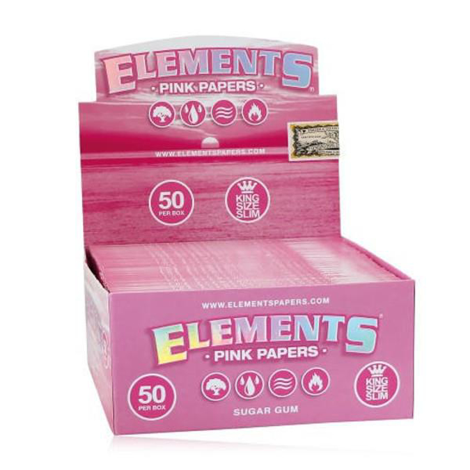 Picture of Elements Pink Paper King Size Slim 50CT