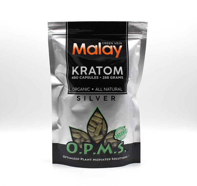 Picture of O.P.M.S silver capsules 480ct 288g - Green vein malay