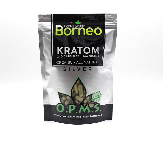 Picture of O.P.M.S silver capsules 240ct 144g - Super green borneo