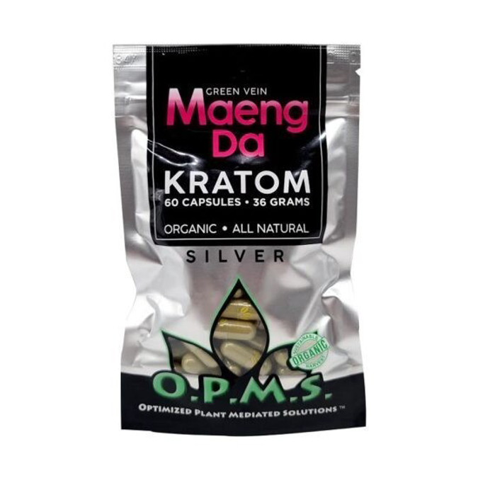 Picture of O.P.M.S silver capsules 60ct 36g - Green maeng da