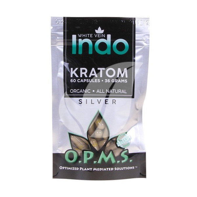 Picture of O.P.M.S silver capsules 60ct 36g - White vein indo