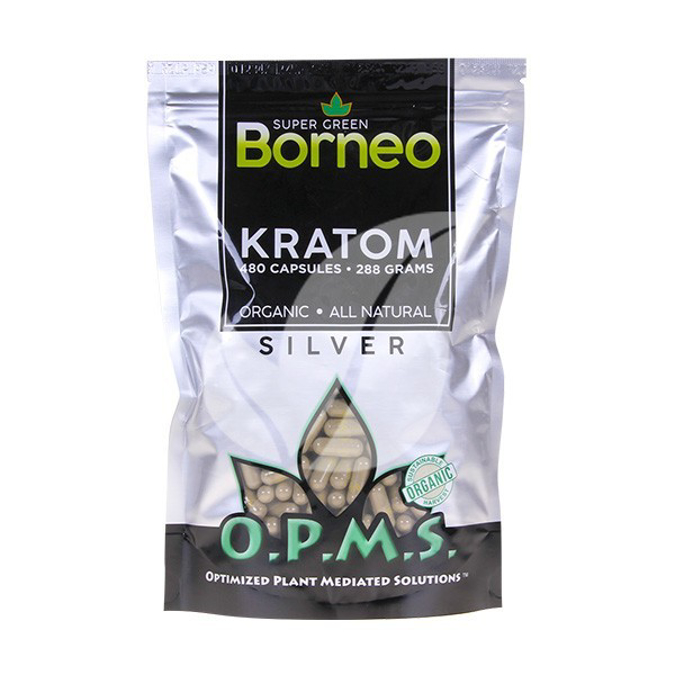 Picture of O.P.M.S silver capsules 480ct 288gm  - Super green borneo