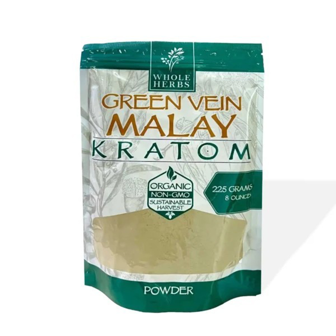 Picture of Wholeherbs Kratom powder 225gm 8oz - Green vein malay