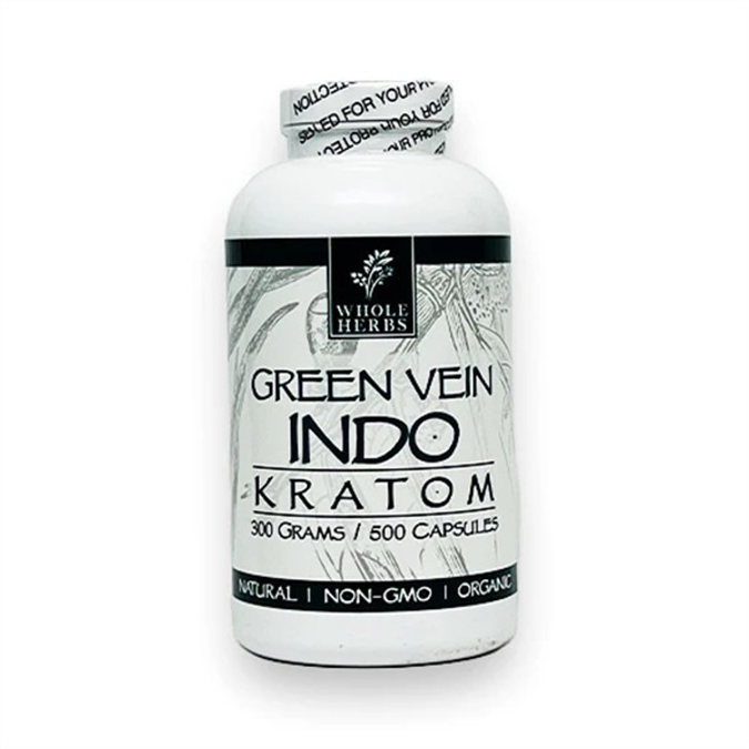 Picture of WHOLEHERBS KRATOM CAPSULES 300G 500CT - GREEN VEIN INDO