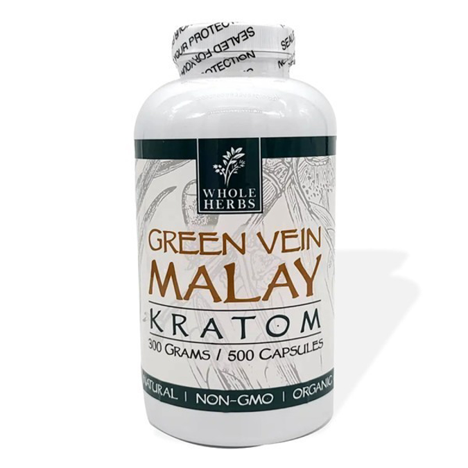 Picture of WHOLEHERBS KRATOM CAPSULES 300G 500CT - GREEN VEIN MAENG DA