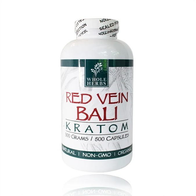 Picture of WHOLEHERBS KRATOM CAPSULES 300G 500CT - RED VEIN BALI