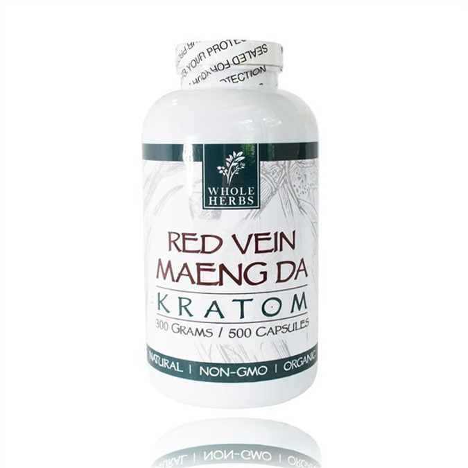 Picture of WHOLEHERBS KRATOM CAPSULES 300G 500CT - RED VEIN MAENG DA