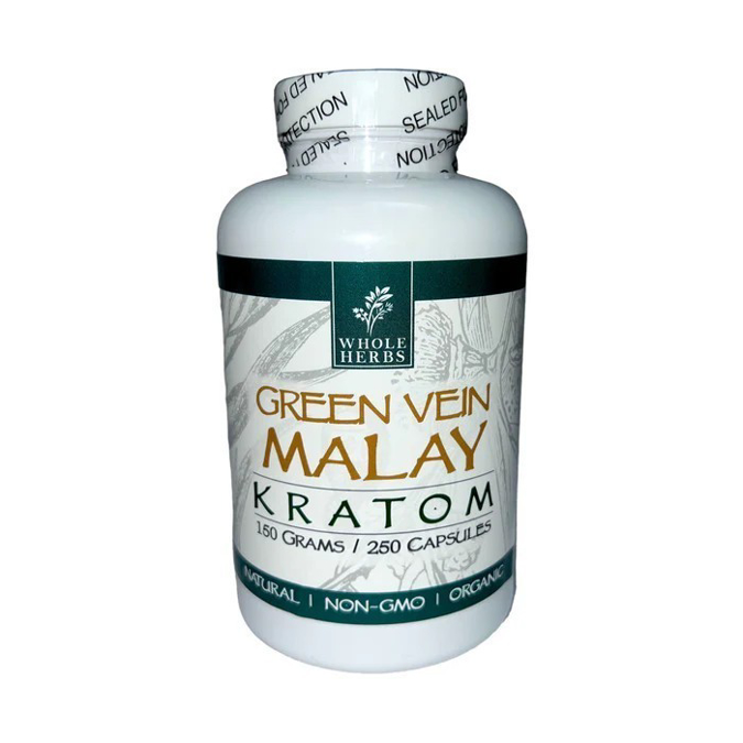 Picture of WHOLEHERBS KRATOM CAPSULES 150G 250CT - GREEN VEIN MALAY