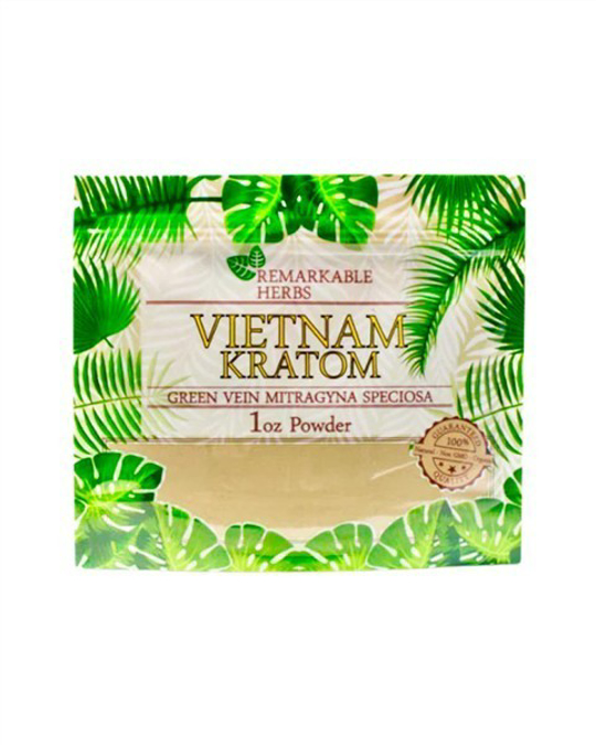 Picture of Remarkable Herbs Kratom powder 1oz - Green vein vietnam