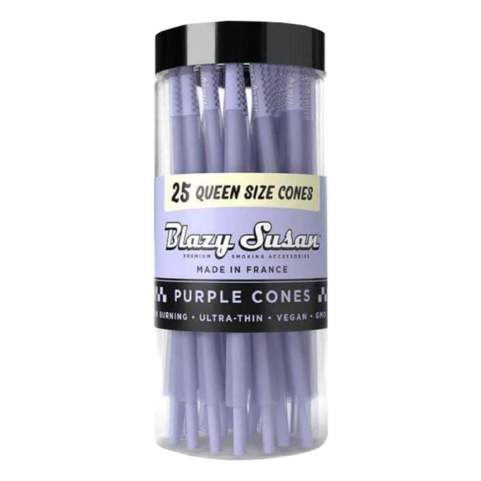 Picture of Blazy Susan Cones and Papers Purple Queen Size Cones 25ct Jar