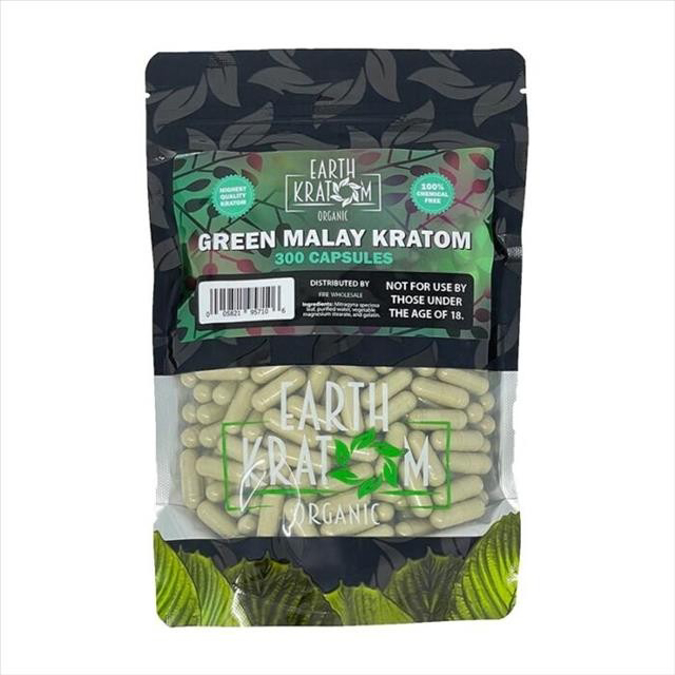Picture of EARTH KRATOM CAPS 300CT - GREEN MALAY