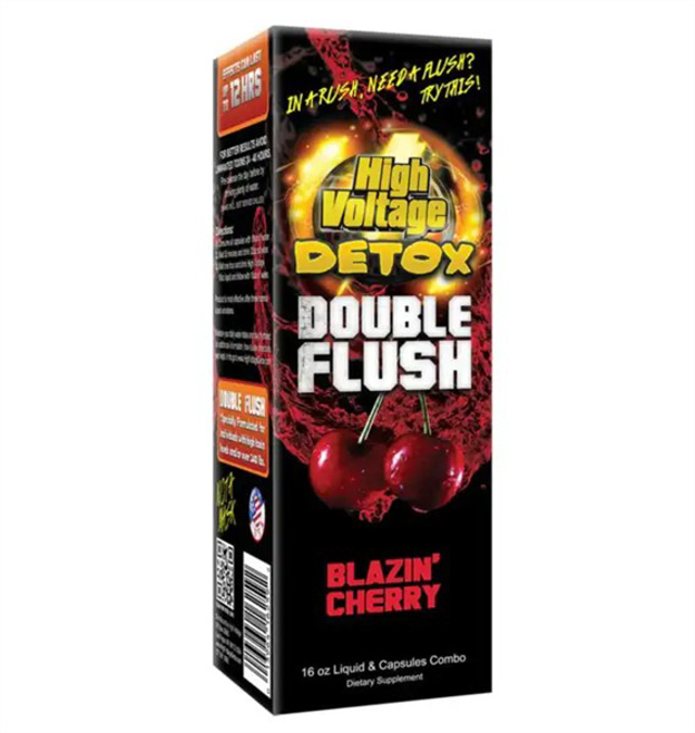 Picture of HIGH VOLTAGE DOUBLE FLUSH DETOX 16OZ CAPS 6CT - BLAZIN CHERRY