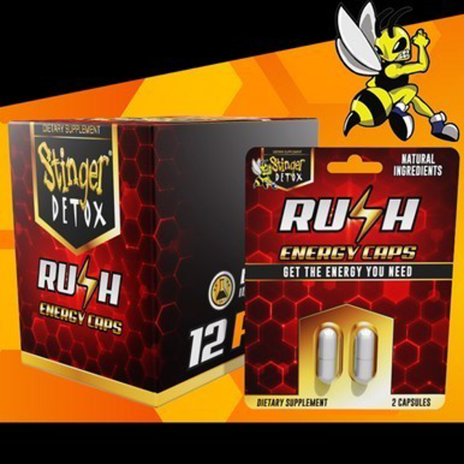 Picture of STINGER RUSH ENERGY CAPS (SINGLE)