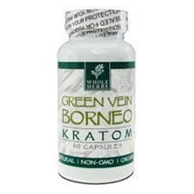 Picture of WHOLEHERBS KRATOM CAPSULES 36G 60CT - GREEN VEIN BORNEO
