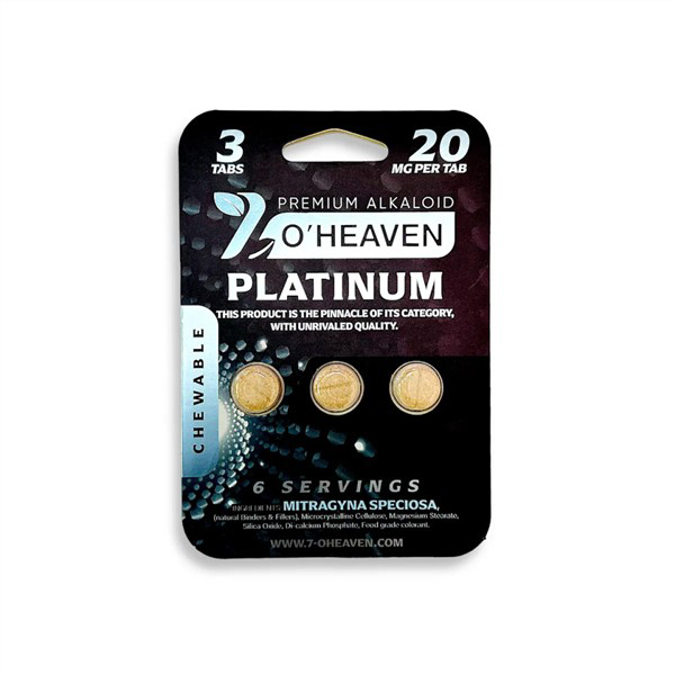 Picture of HYDROX - 7 O'Heaven Platinum Kratom tabs 20mg 3ct