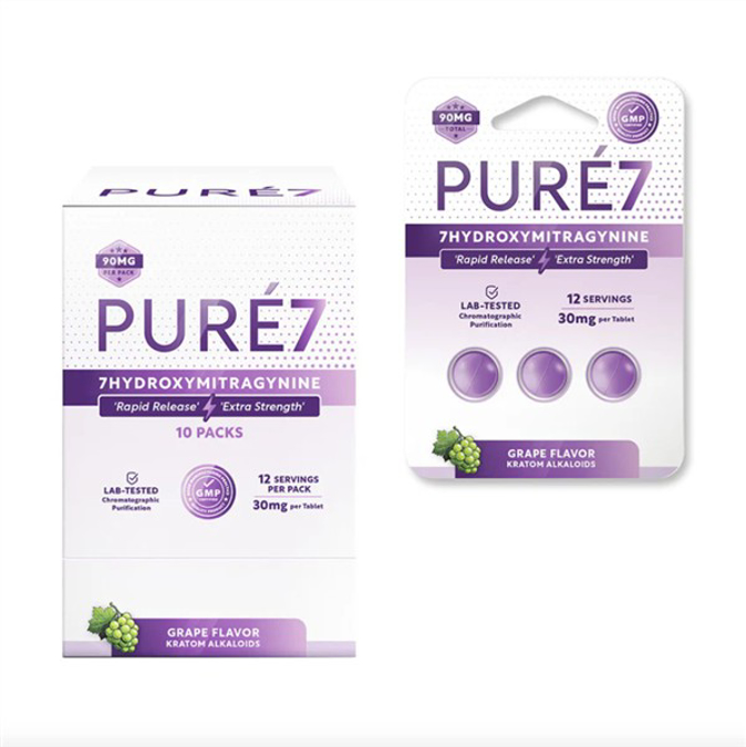 Picture of PURE 7HYDROXY 30MG 3CT - GRAPE