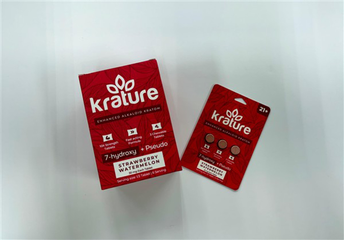 Picture of KRATURE 7 HYDROXY TAB 30MG 3CT - STRAWBERRY WATERMELON
