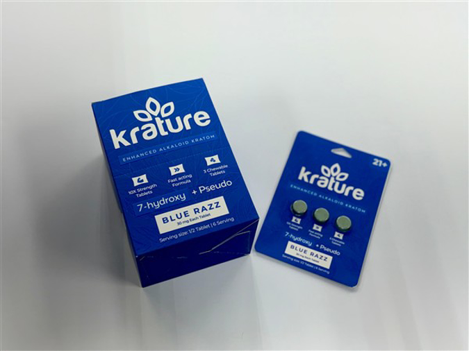 Picture of KRATURE 7 HYDROXY TAB 30MG 3CT - BLUE RAZZ 