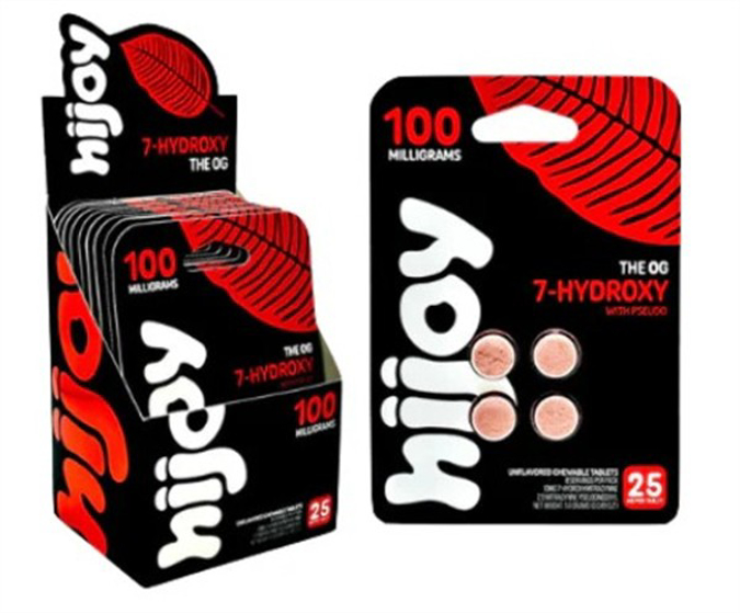 Picture of Hijoy 7-hydroxy pseudo kratom tablets 100mg 4pk 10ct/bx - The og