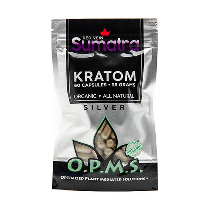 Picture of O.p.m.s silver capsules 240ct 144g - Red vein sumatra