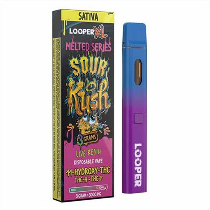 Picture of Looper Disposable Live Resin XL 3Grams-Sour Kush