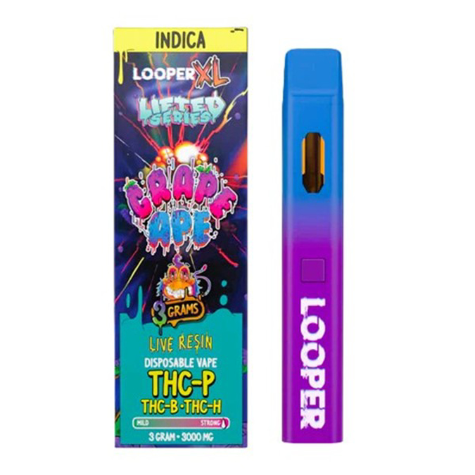 Picture of LOOPER DISPOSABLE LIVE RESIN XL 3GRAMS - GRAPE APE