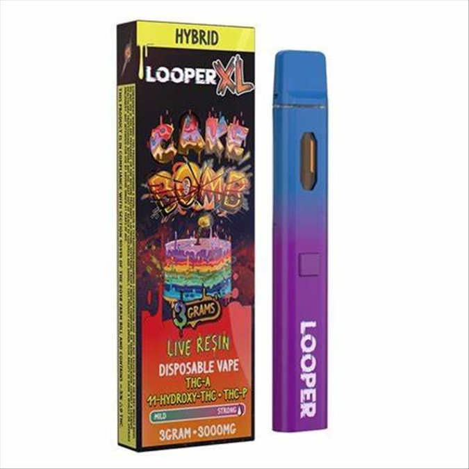 Picture of LOOPER DISPOSABLE LIVE RESIN XL 3GRAMS - CAKE BOMB
