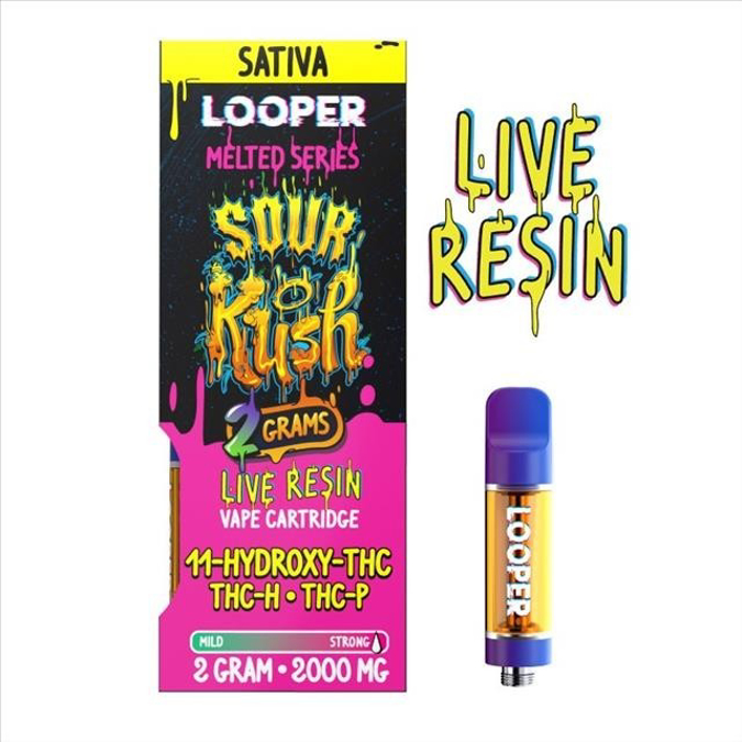 Picture of LOOPER CARTRIDGE LIVE RESIN 2 GRAMS - SOUR KUSH