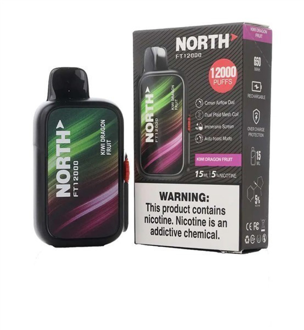 Picture of North Disposable 12000Puffs 5ct/bx - KIWI DRAGON FRUIT