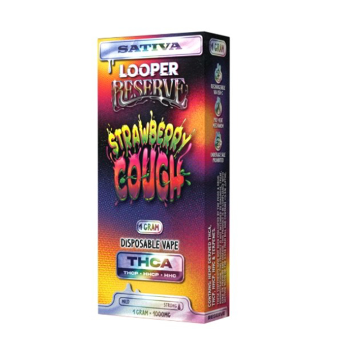 Picture of LOOPER RESERVE DISPOSABLE 1GRAM THCA - STRAWBERRY COUGH