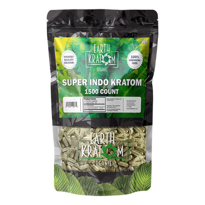 Picture of EARTH KRATOM CAPS 1500CT -  SUPER INDO
