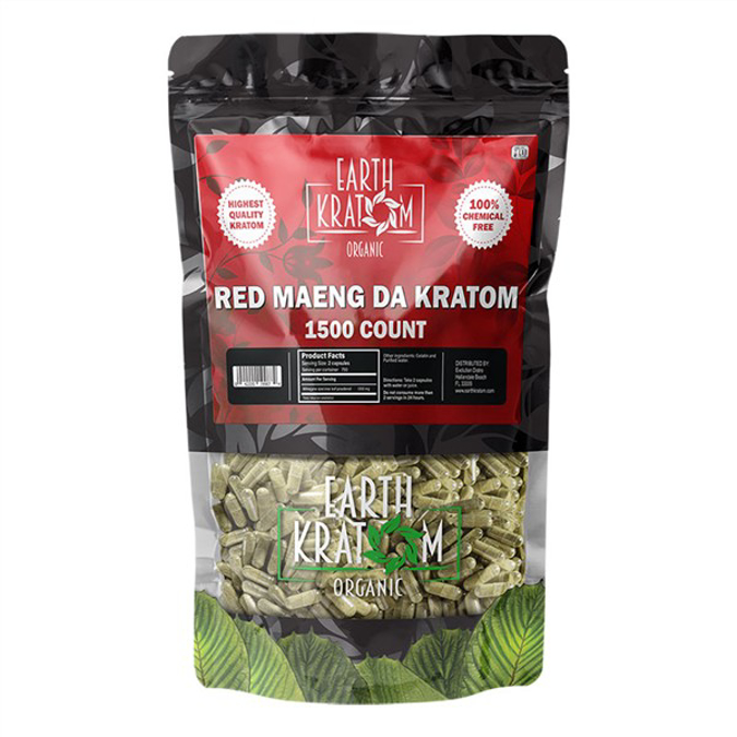 Picture of EARTH KRATOM CAPS 1500CT - RED MAENG DA