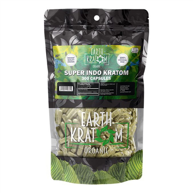 Picture of EARTH KRATOM CAPS 300CT -  SUPER INDO