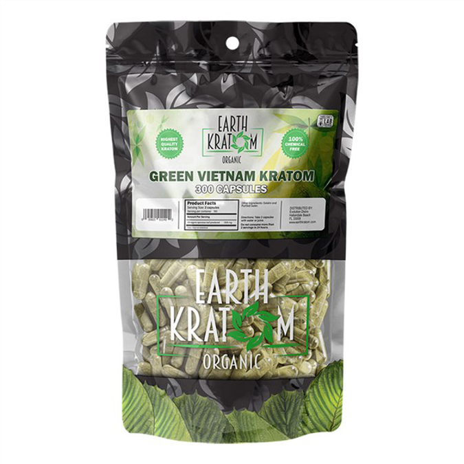 Picture of EARTH KRATOM CAPS 300CT -  GREEN VIETNAM