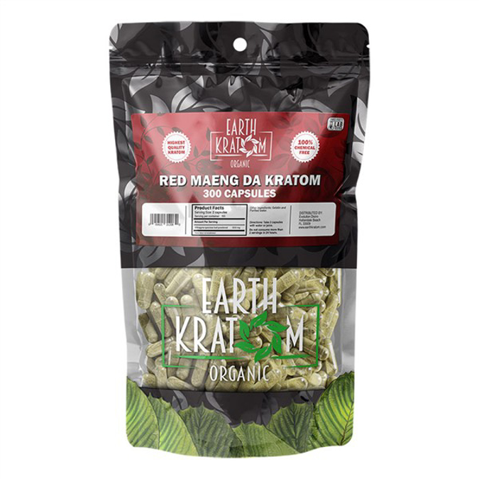 Picture of EARTH KRATOM CAPS 300CT - RED MAENG DA