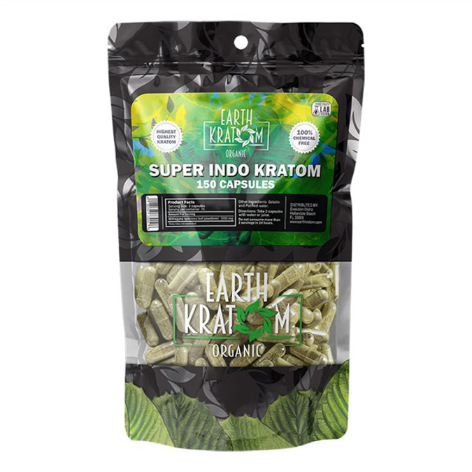 Picture of EARTH KRATOM CAPS 150CT - SUPER INDO