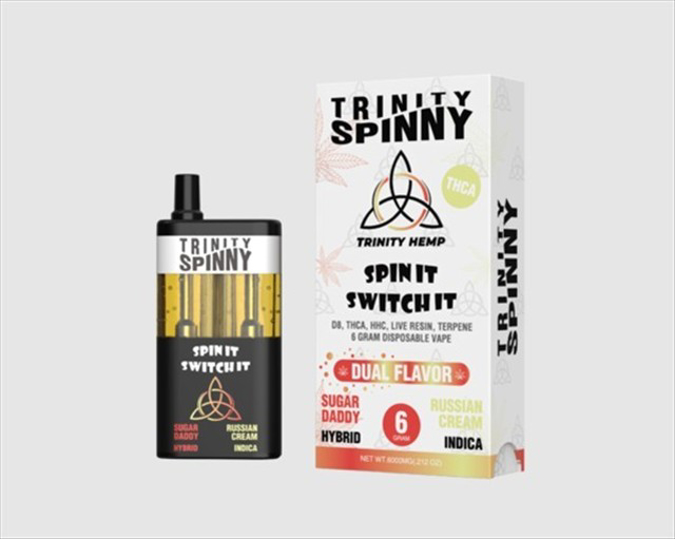 Picture of TRINITY SPINNY TCHA DISPOSABLE 6GM - SUGAR DADDY RUSSIAN CREAM