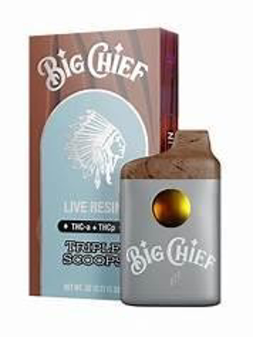 Picture of Big Chief Disposable Live Resin 3gm 6ct/bx - Triple Scoops