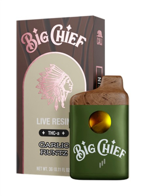 Picture of Big Chief Disposable Live Resin 3gm 6ct/bx - Garlic Runtz