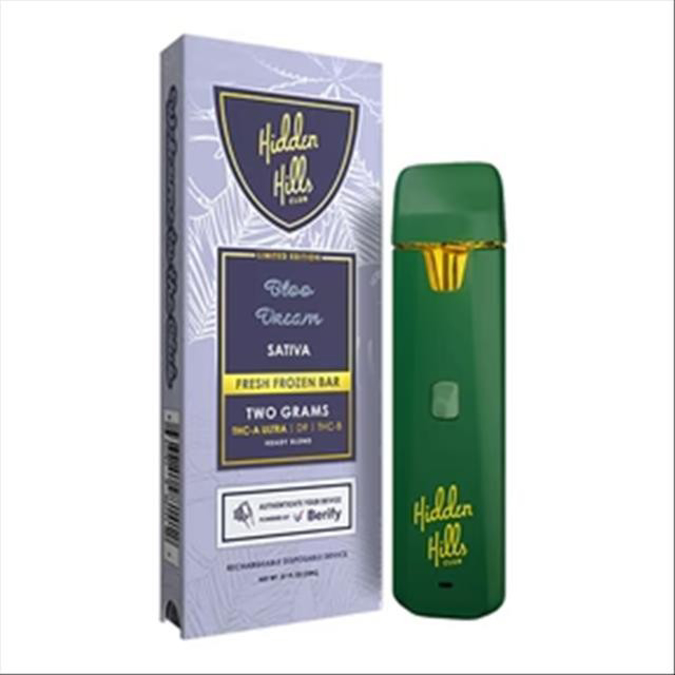 Picture of Hidden Hills Disposabe Heady Blend 2 Grams 5pk/bx - Bloo Dream