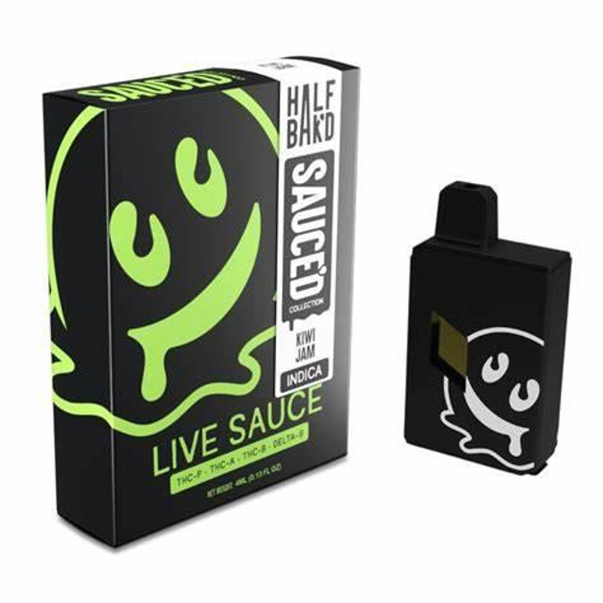 Picture of Half Bakd Live Sauce Disposable 4g 5ct/bx - Kiwi Jam