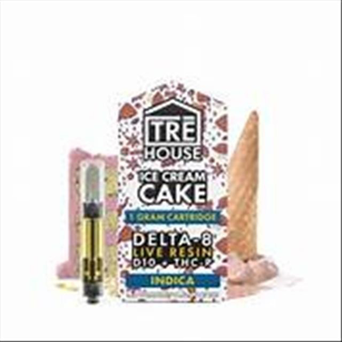 Picture of Tre House D8 Live Resin Cartridge 1g 5ct/bx - Ice Cream Cake