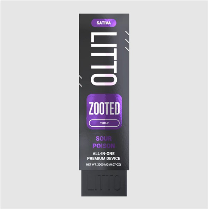 Picture of LITTO DISPOSABLE ZOOTED THCA 2 GRAMS - SOUR POISON
