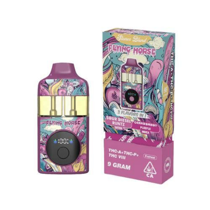 Picture of FLYING HORSE 3IN1 DISPOSABLE 9GM - Sour Deisel Runtz