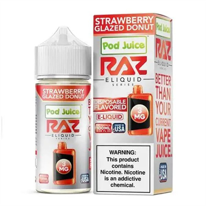 Picture of RAZ E LIQUID 3MG 100ML - STRAWBERRY GLAZED DONUT